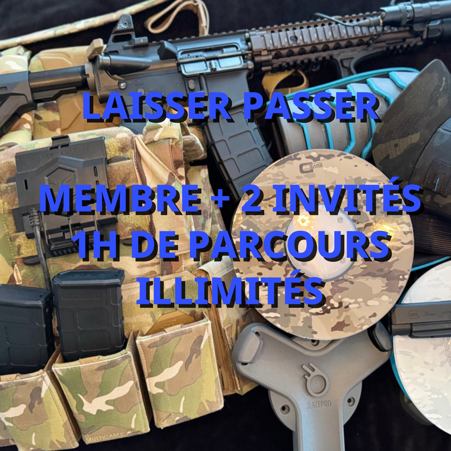 ENTRÉE EN TOUT TEMPS MEMBRE + 2 INVITÉS - 1 HEURE