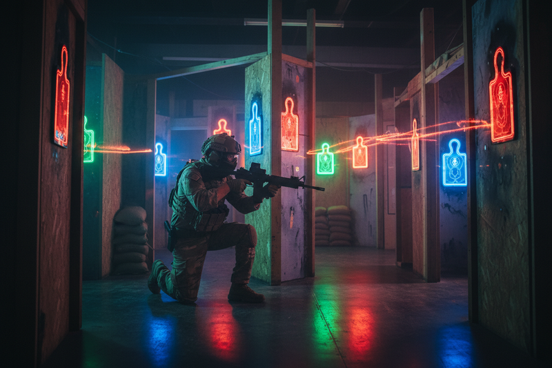 can you change completely the image and simply have one participant shooting targets that light up in a cqb enviromment 